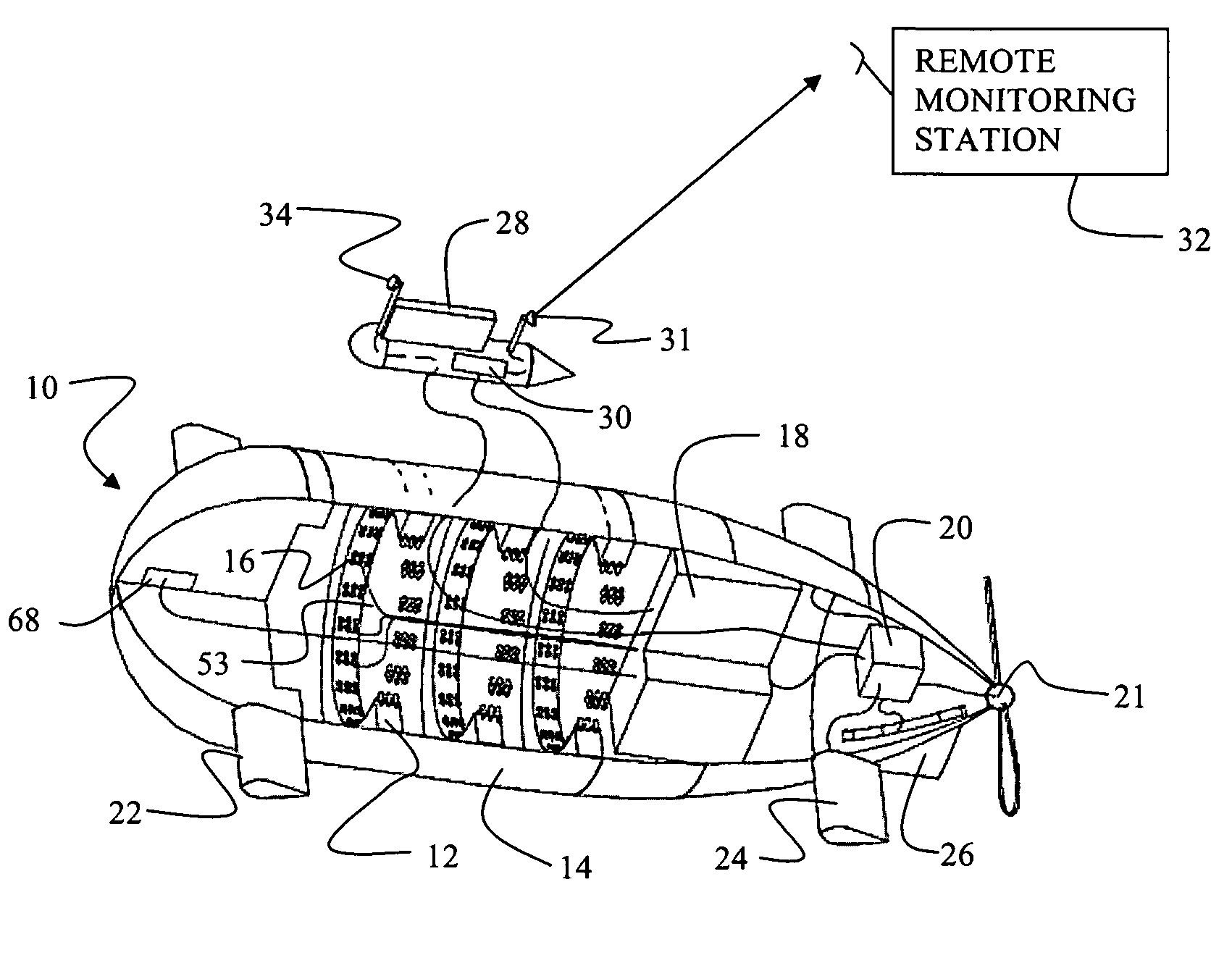 Unmanned underwater vehicle integrated radiation detection system