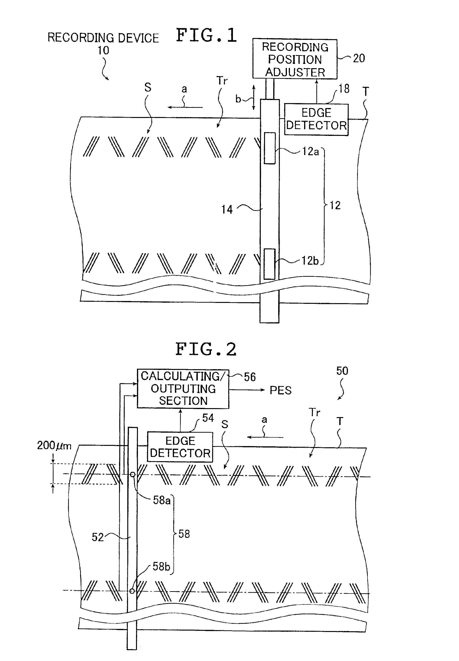 Servo signal recording device and servo signal verifying device using edge detection