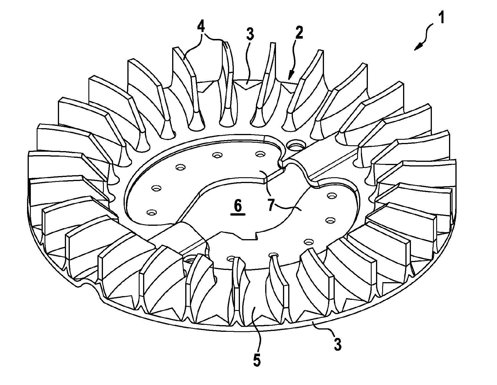 Electrical machine having a fan wheel