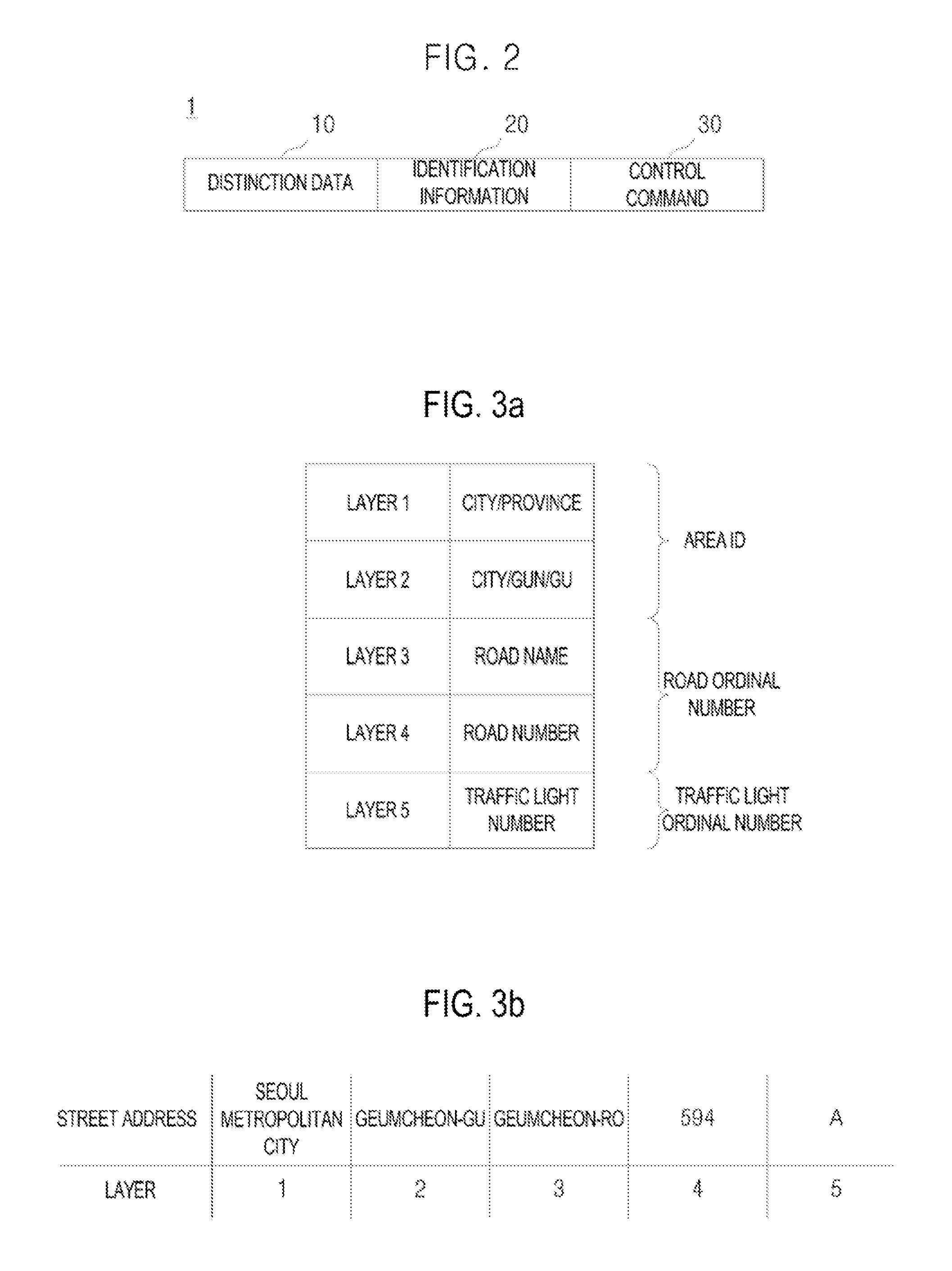 Apparatus and method for controlling traffic signals using identification information having hierarchical structure