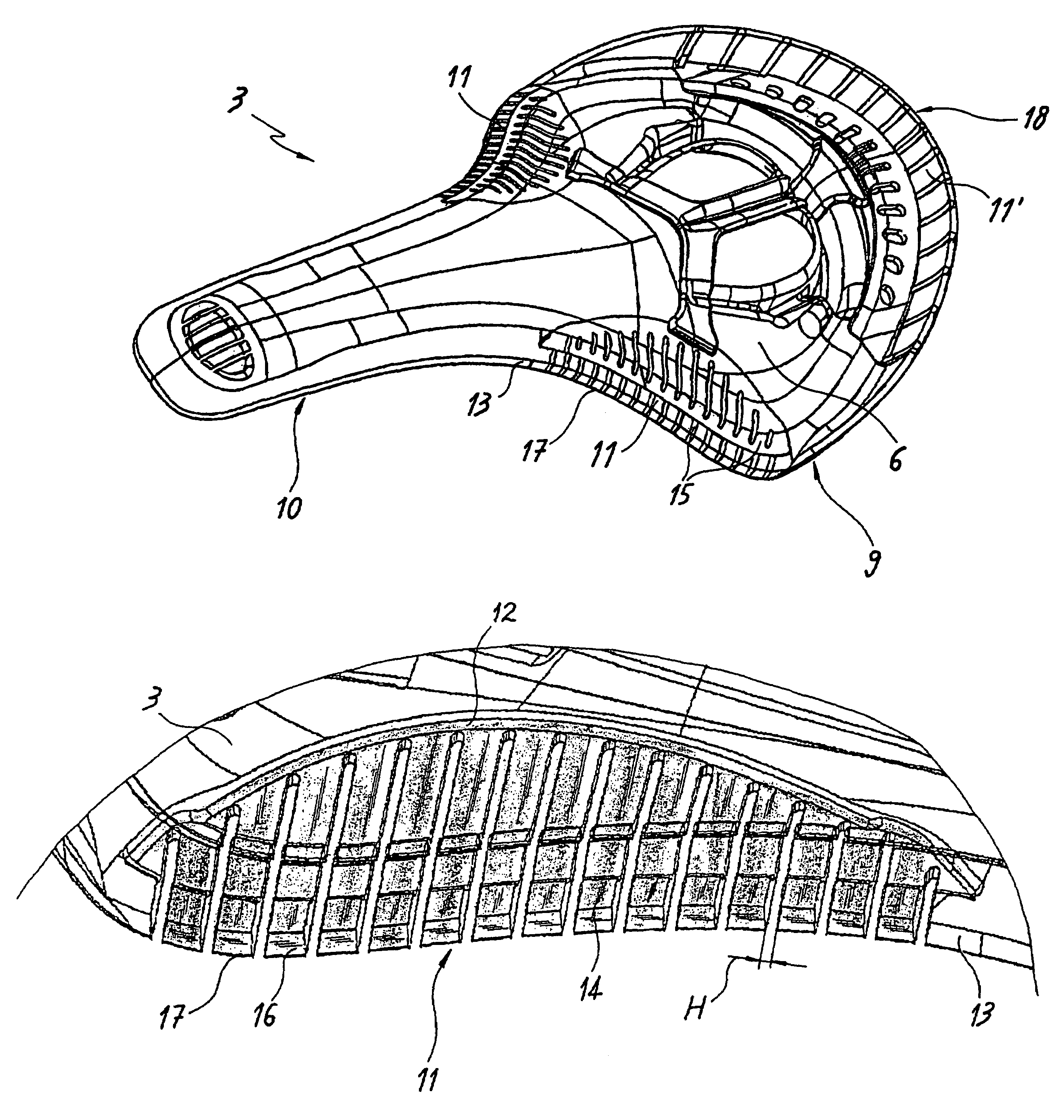 Saddle support structure