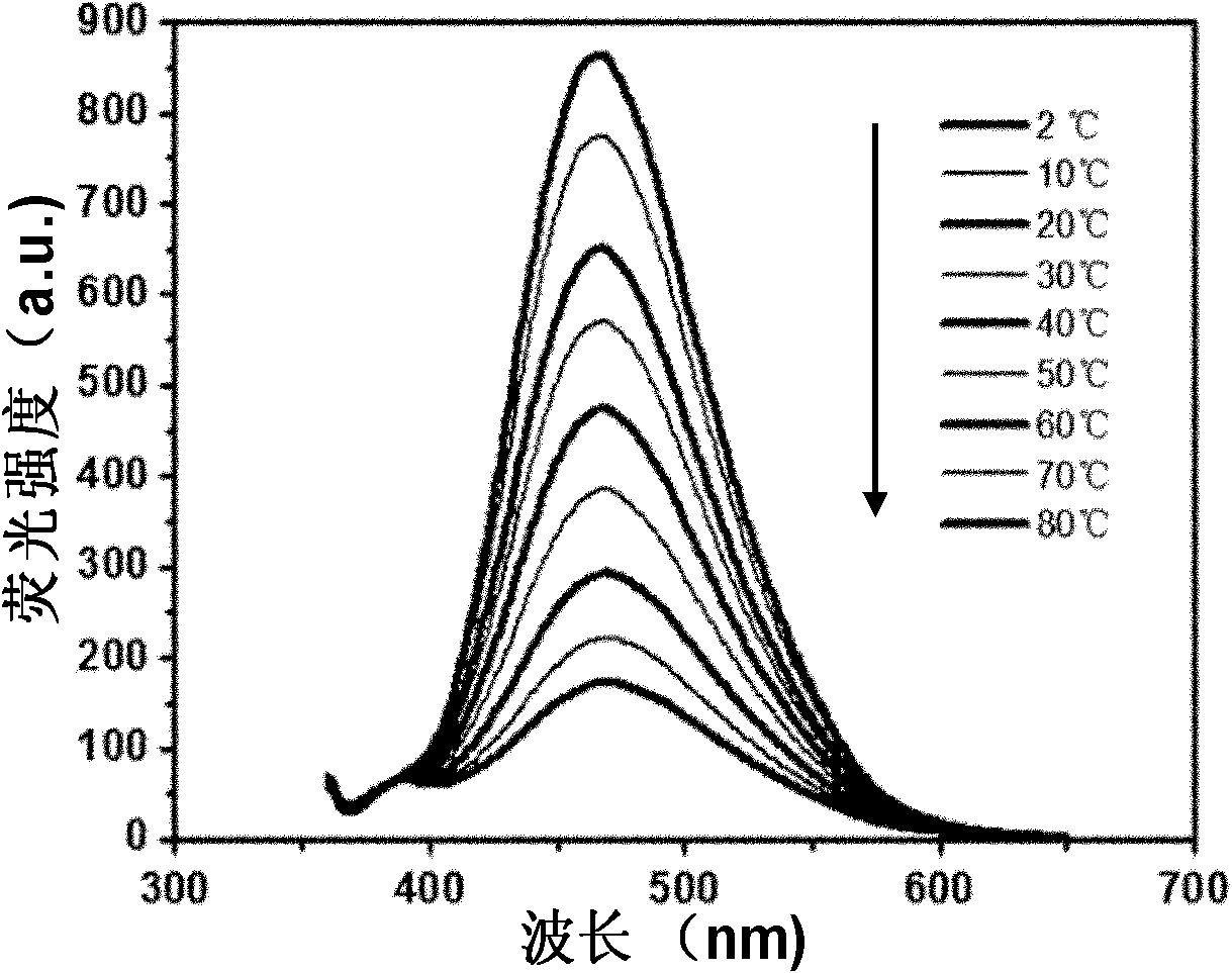 Method for preparing nano fluorescence thermometer