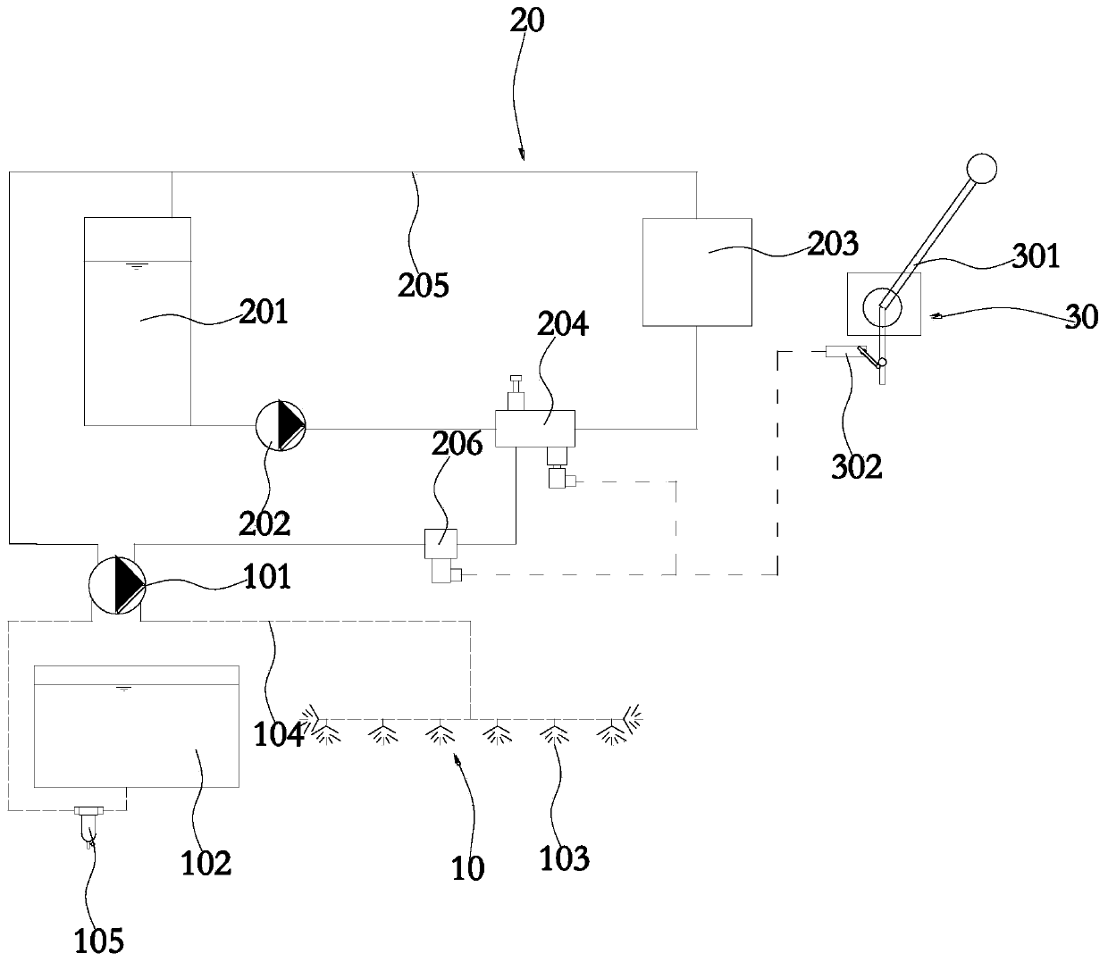 A loader equipped with high-pressure spray and spray control method