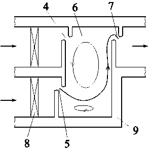 Vertical seam type fishway with bifurcation sections