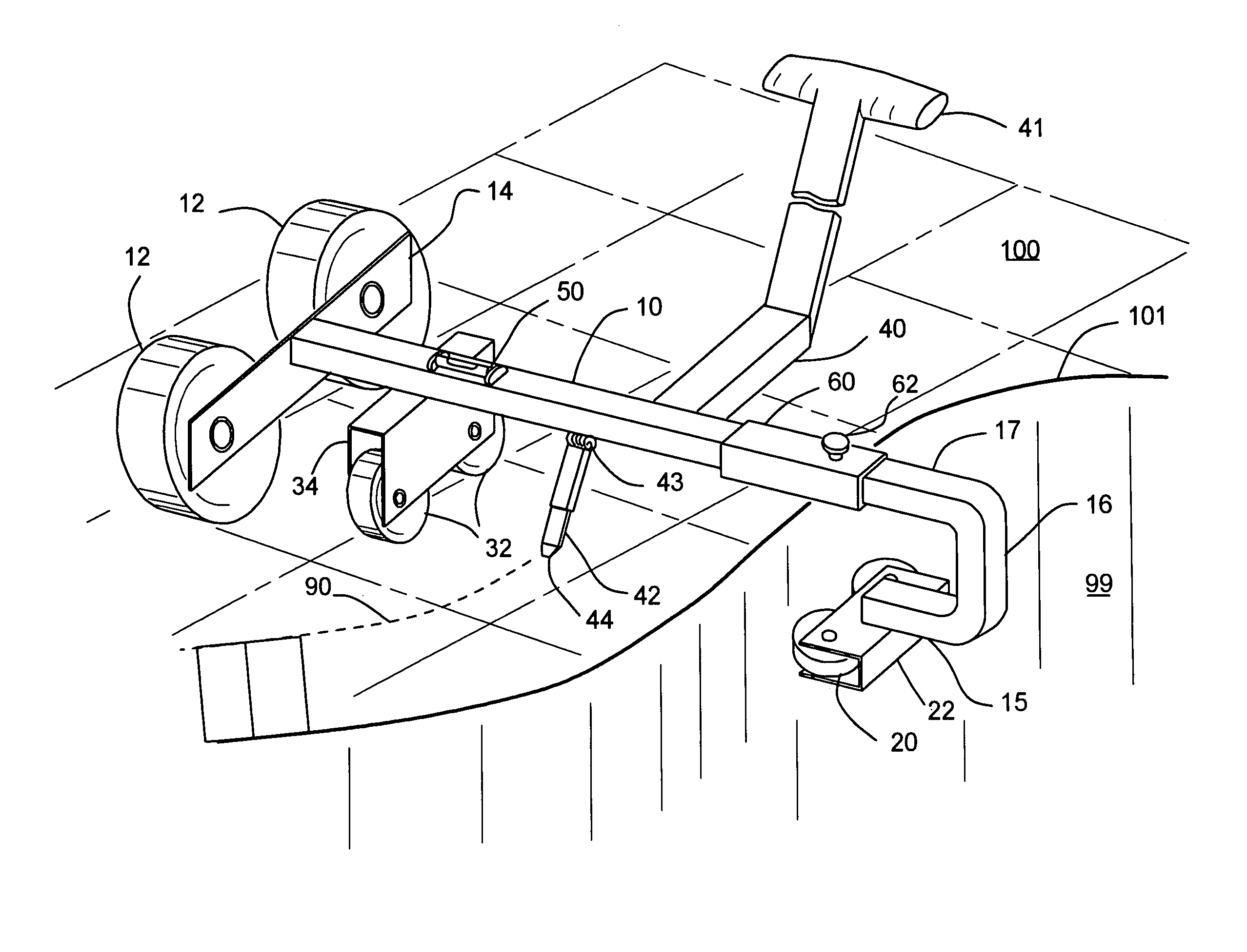 Pool deck masonry scribe