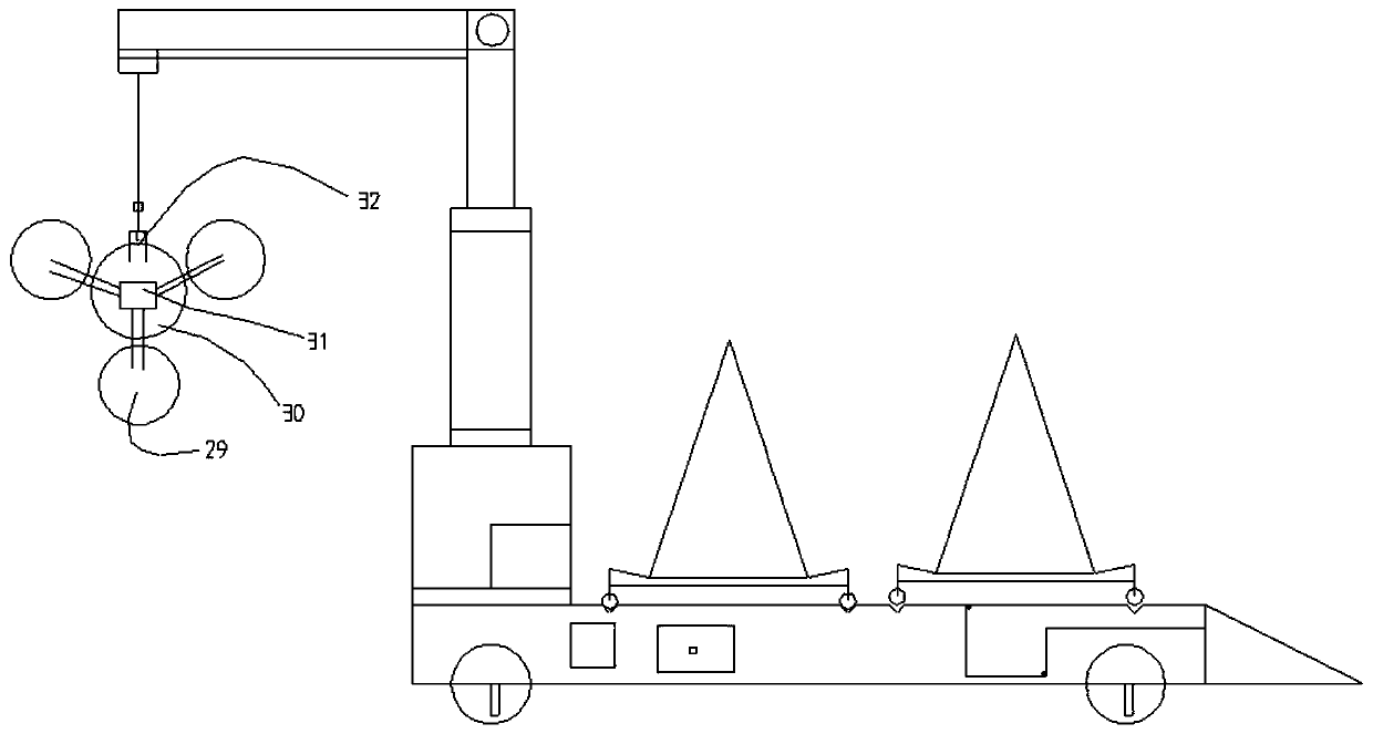 Curtain wall glass lifting transportation platform