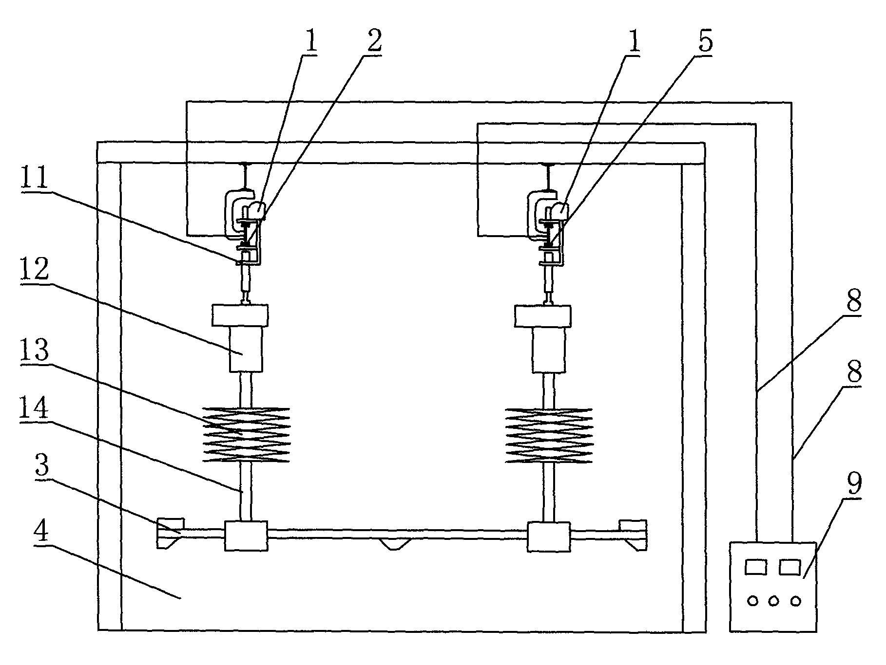 Synchronous transporting device of double trolley