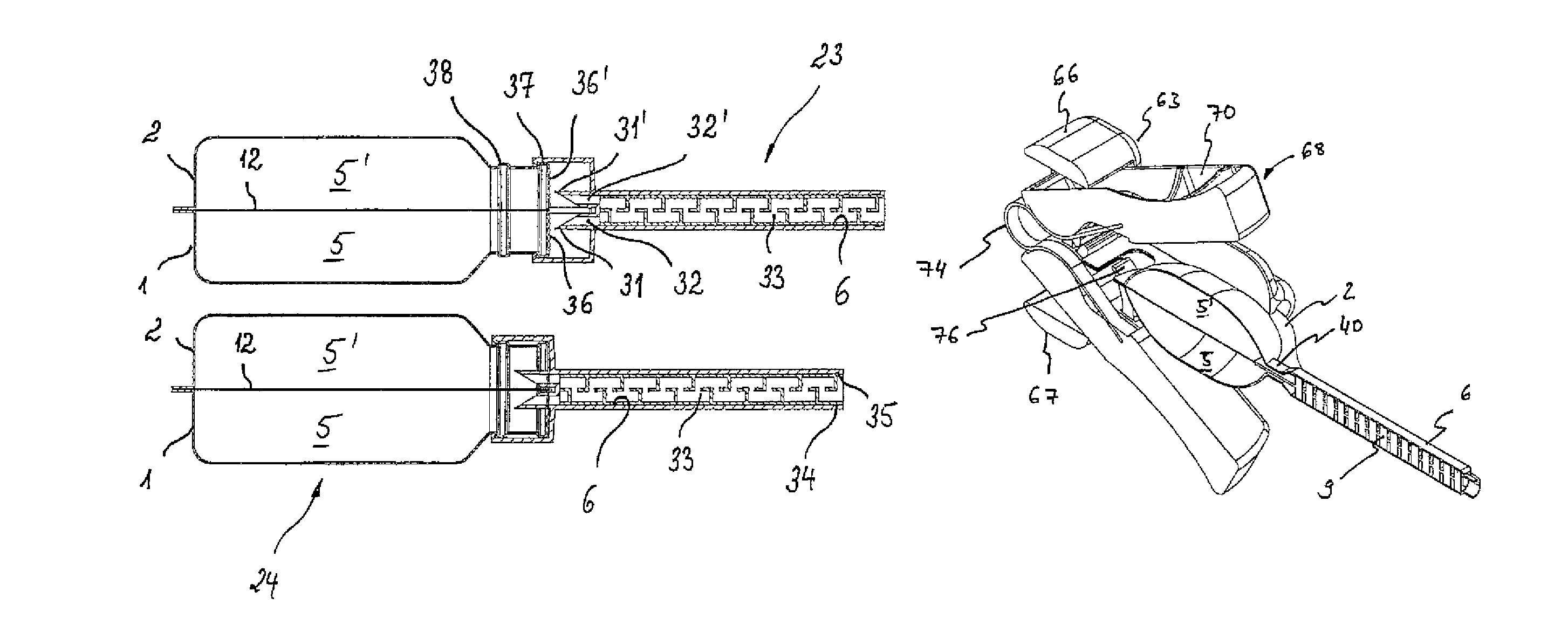 Multicomponent foil-type container