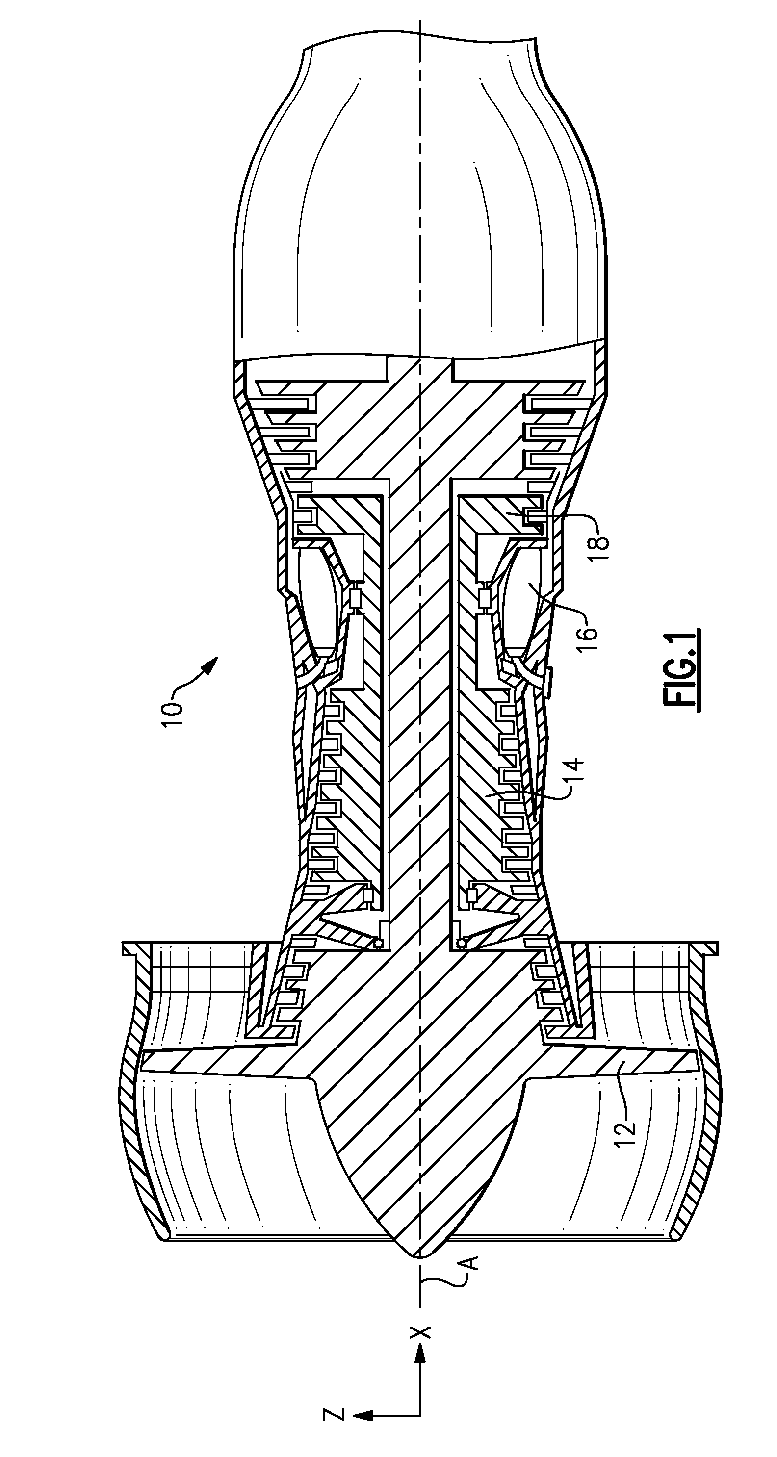 High order shaped curve region for an airfoil