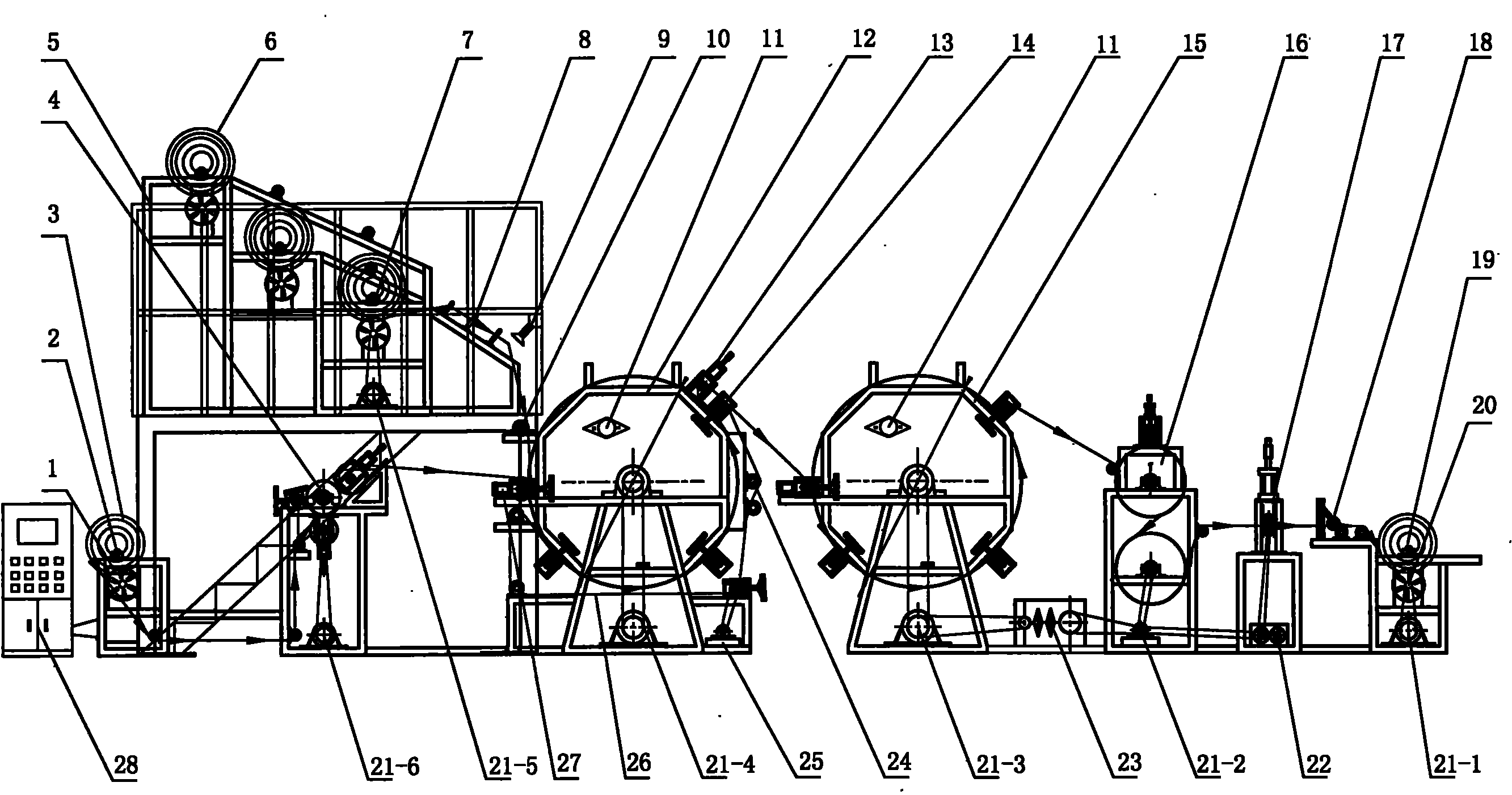 Multifunctional paper yarn wall paper compounding machine