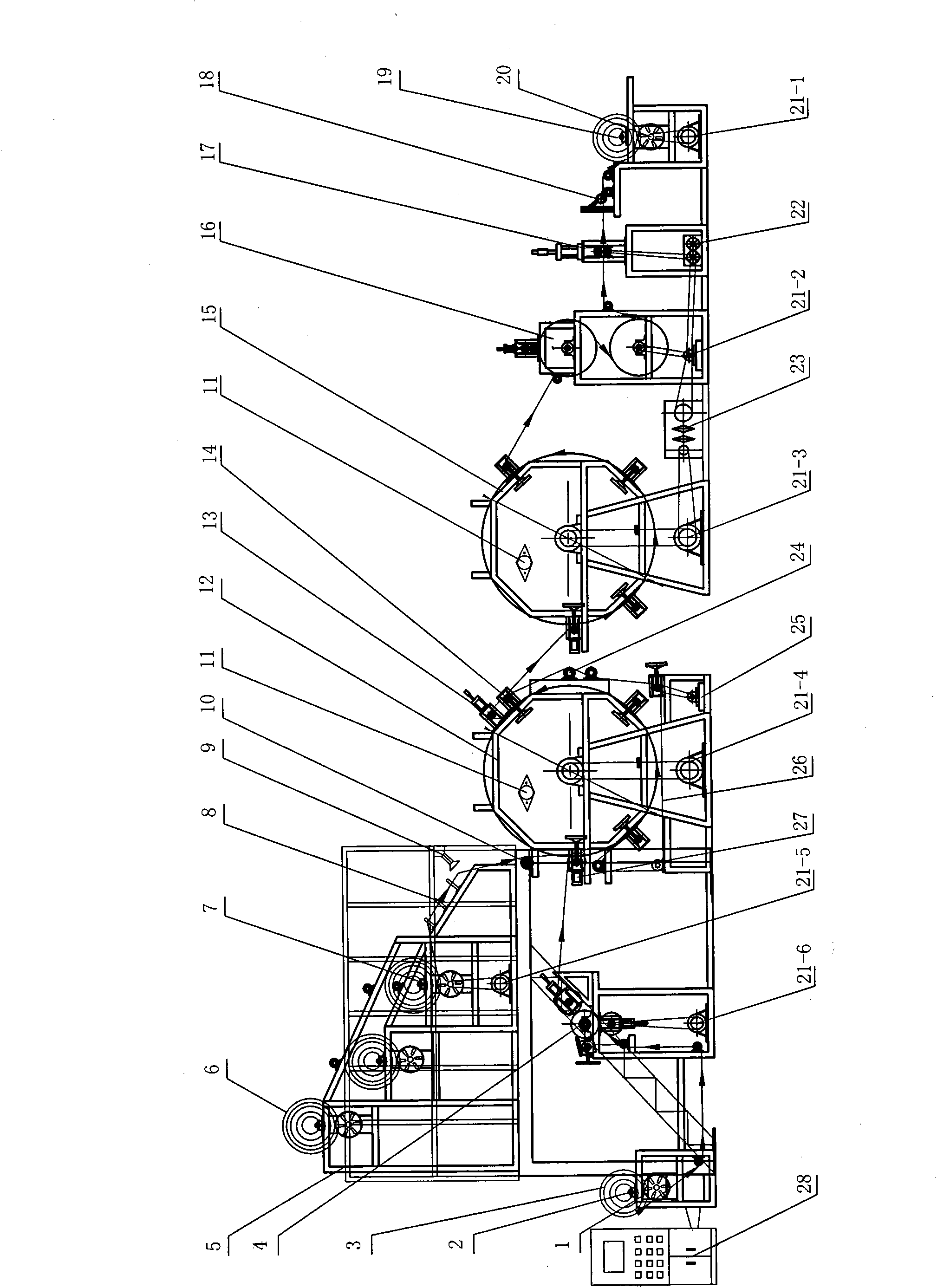 Multifunctional paper yarn wall paper compounding machine