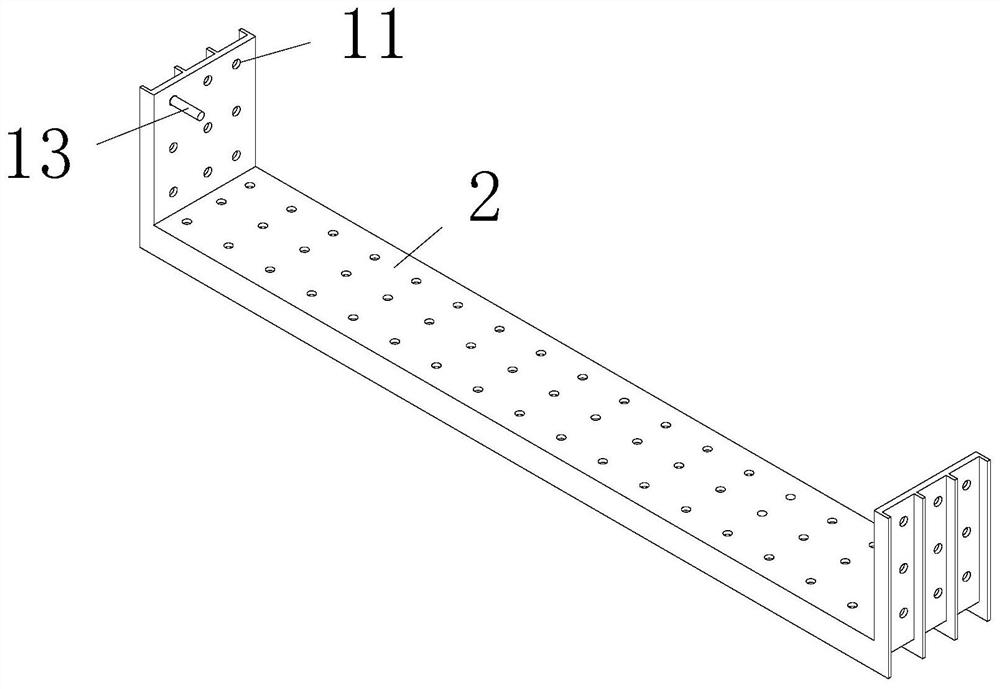 Structure for enhancing transverse connection of hollow slab beams through steel hoops