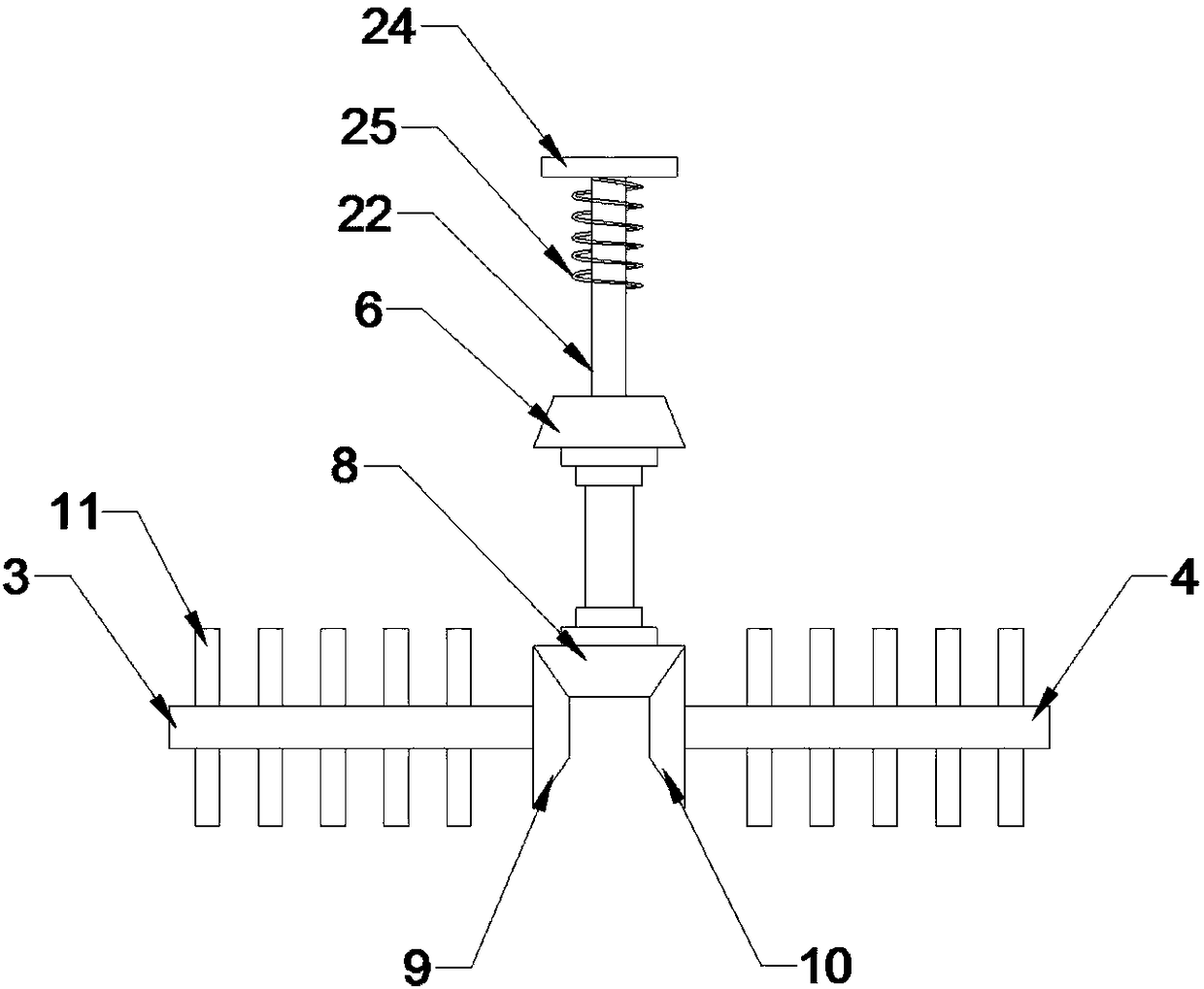 Agricultural soil turning device