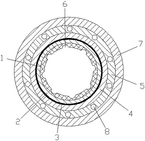 Liquid conveying pipe for construction engineering