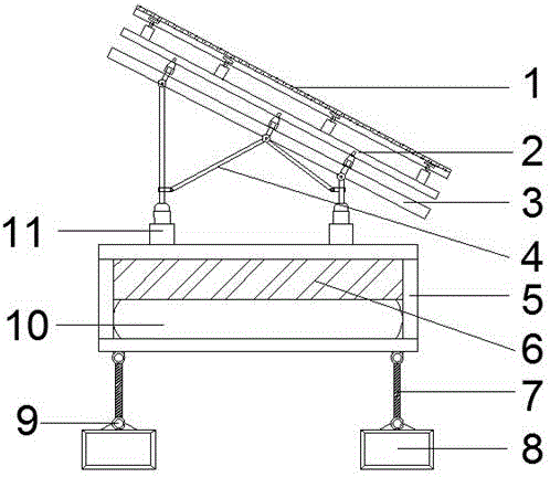 Solar power generation device provided with floating foam cement board