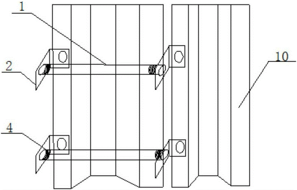 Corrugated steel web temporary fixation structure independent of template