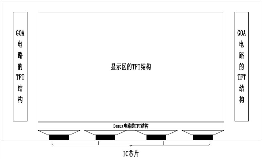 TFT structure of multiplex circuit, display panel and display device