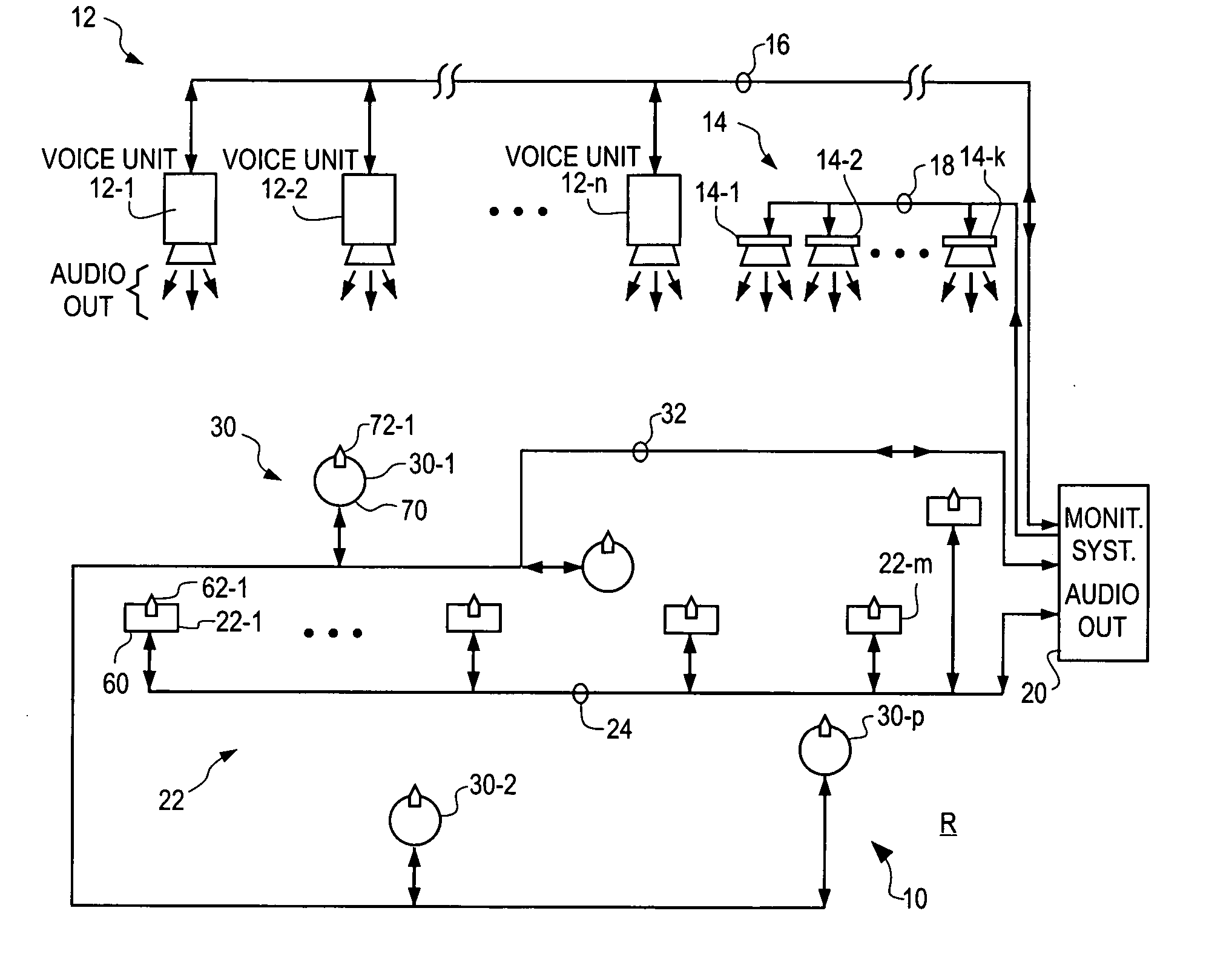 System and method of detecting speech intelligibility of audio announcement systems in noisy and reverberant spaces