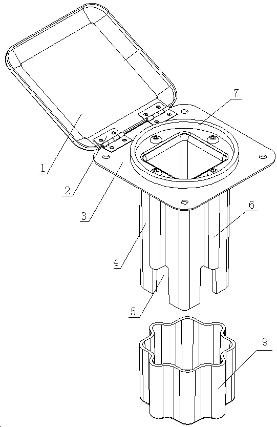 Fixed type lock catch ground pile for surrounding net