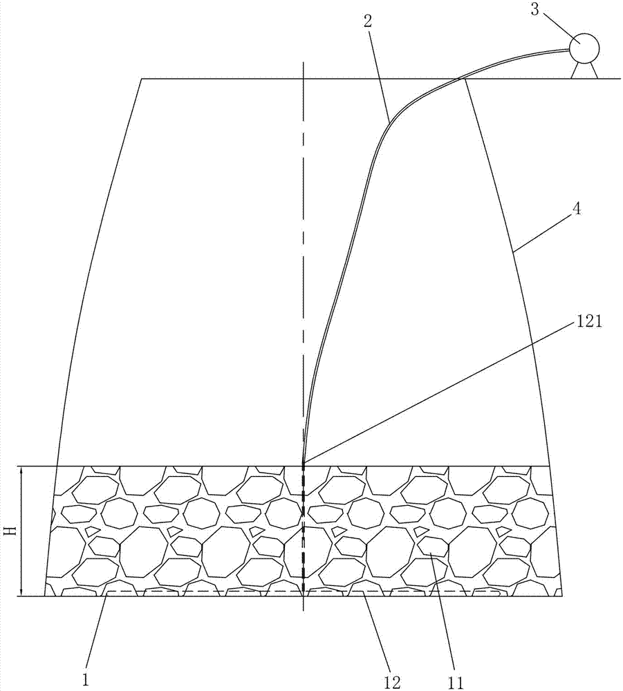 Shallow-buried karst cave filing construction method and shallow-buried karst cave filing construction structure