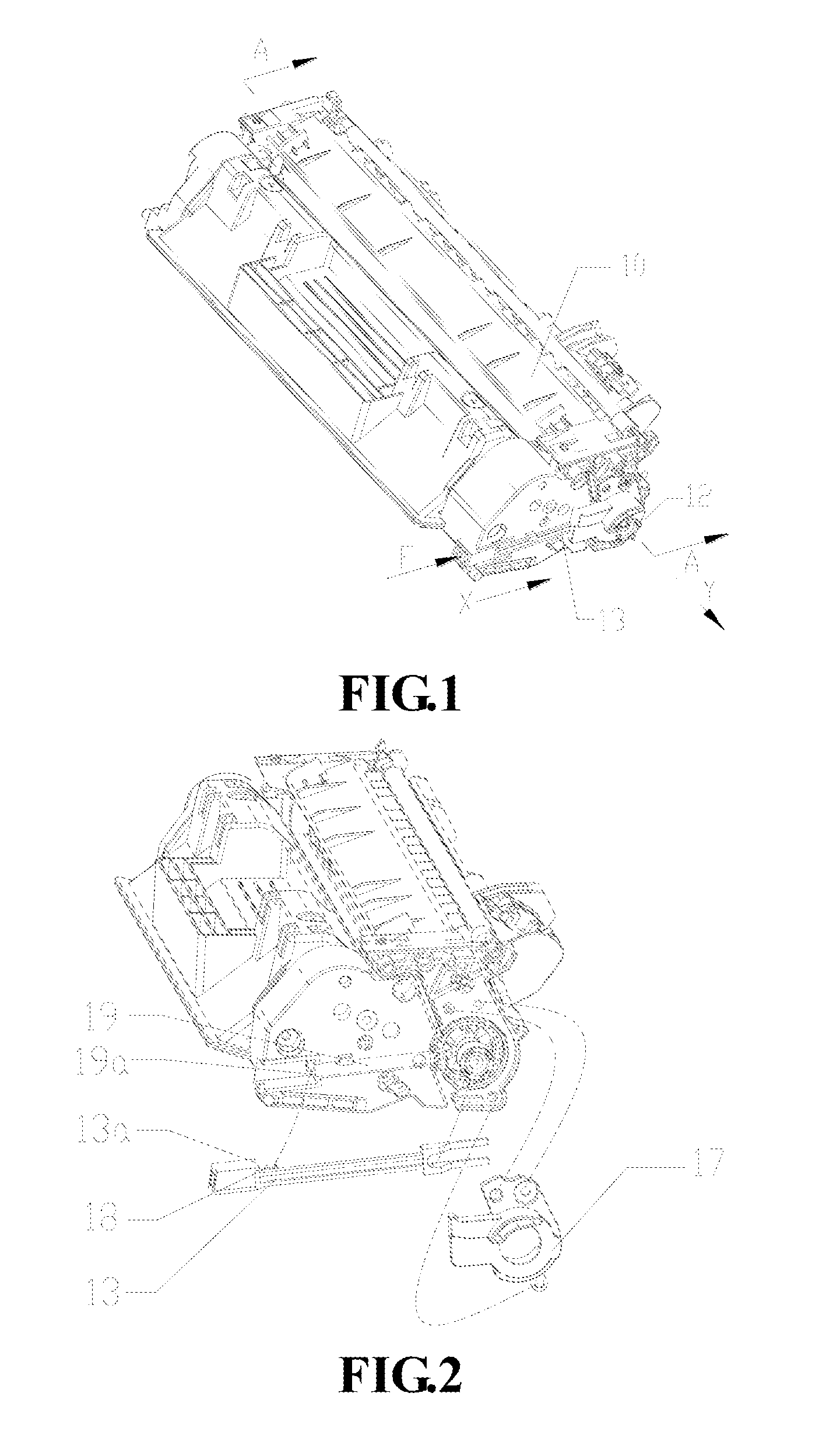 Printer cartridge having a retractable mechanism