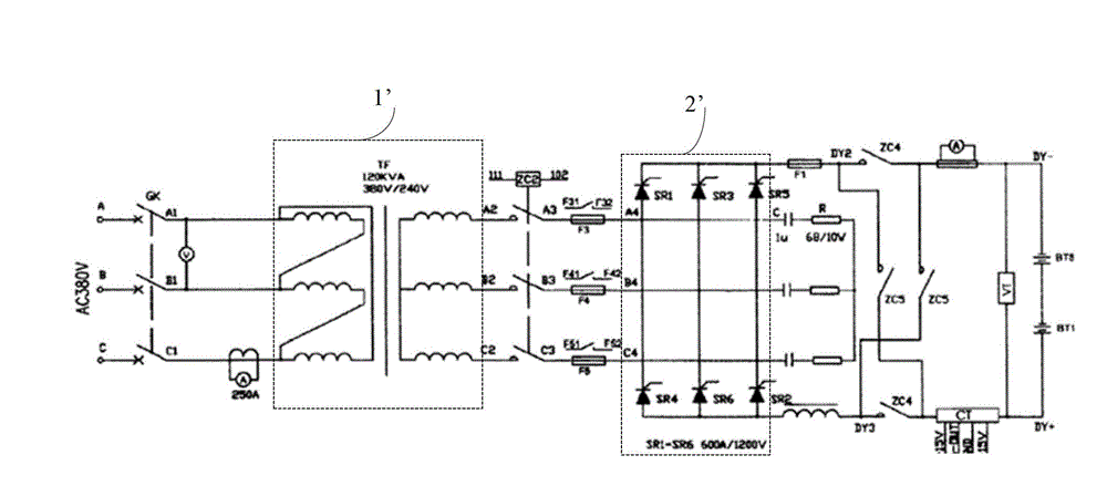 Charging system for electric automobile and electric automobile with same