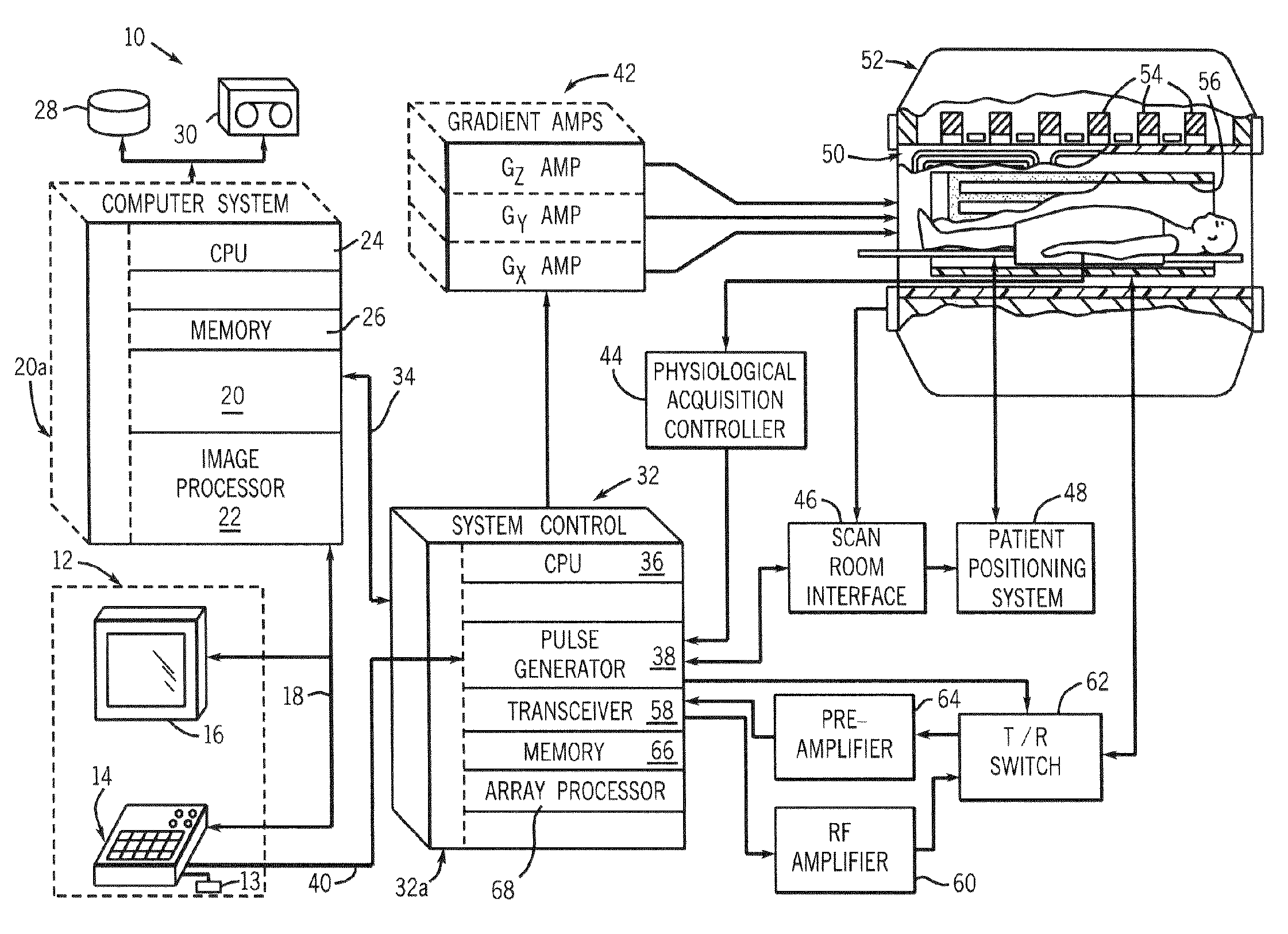 Method and apparatus for acquiring mr data with a segmented multi-shot radial fan beam encoding order