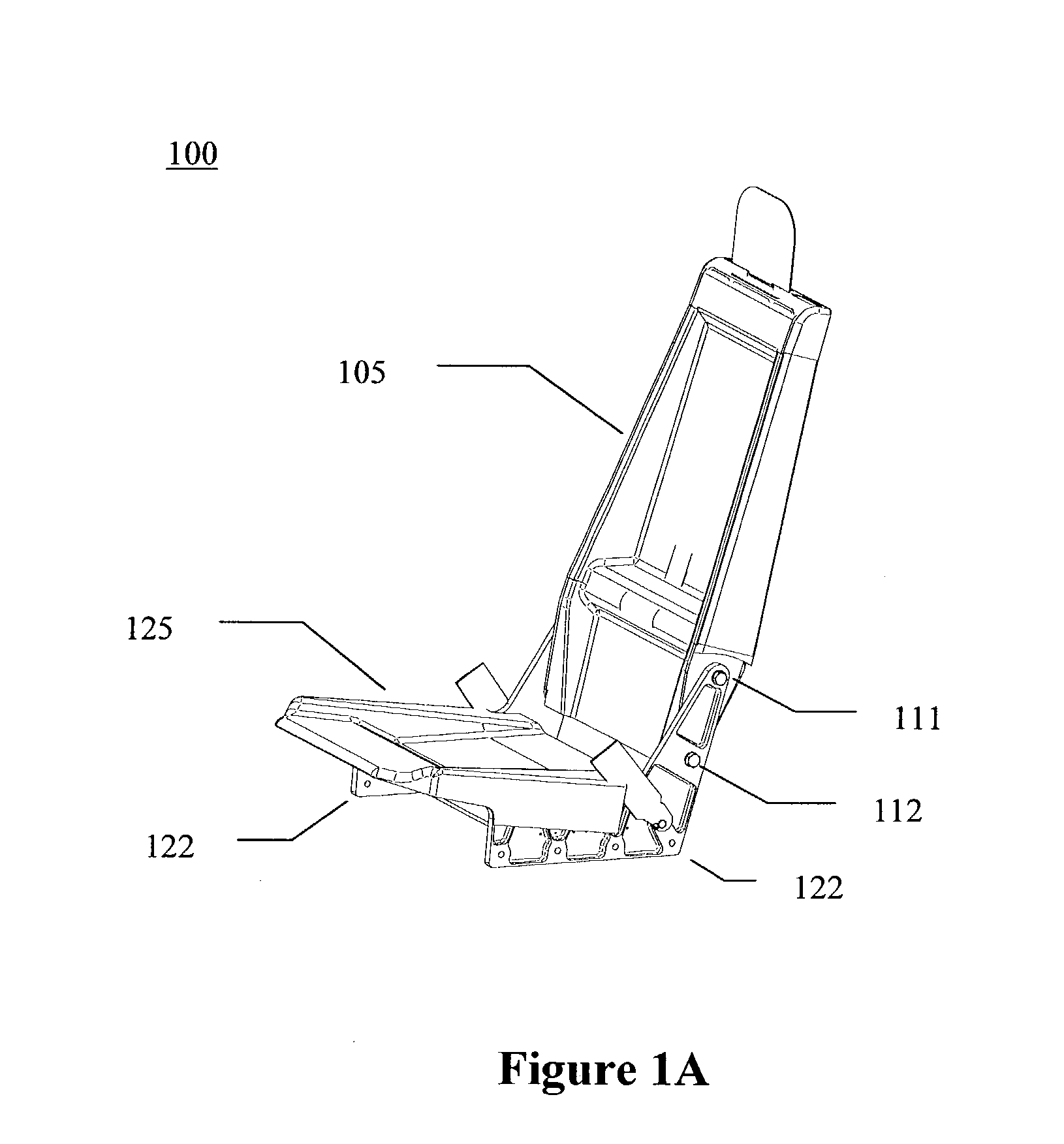 Hybrid composite-metal energy absorbing seat