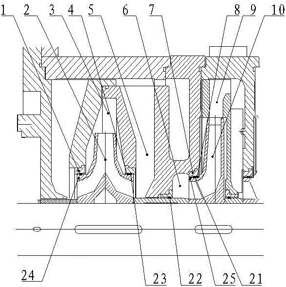 Method for increasing running efficiency of centrifugal water pump and combined elastic sealing device