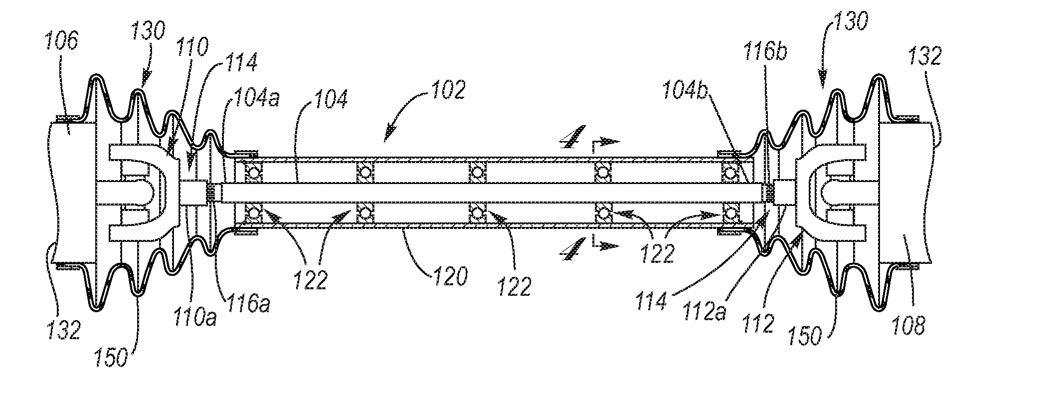 Floating Torque Tube Propeller Shaft Assembly