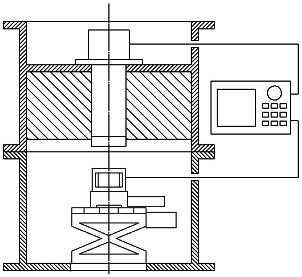 A device for simulating the fusion of molten droplets and solidified droplets in a microgravity environment