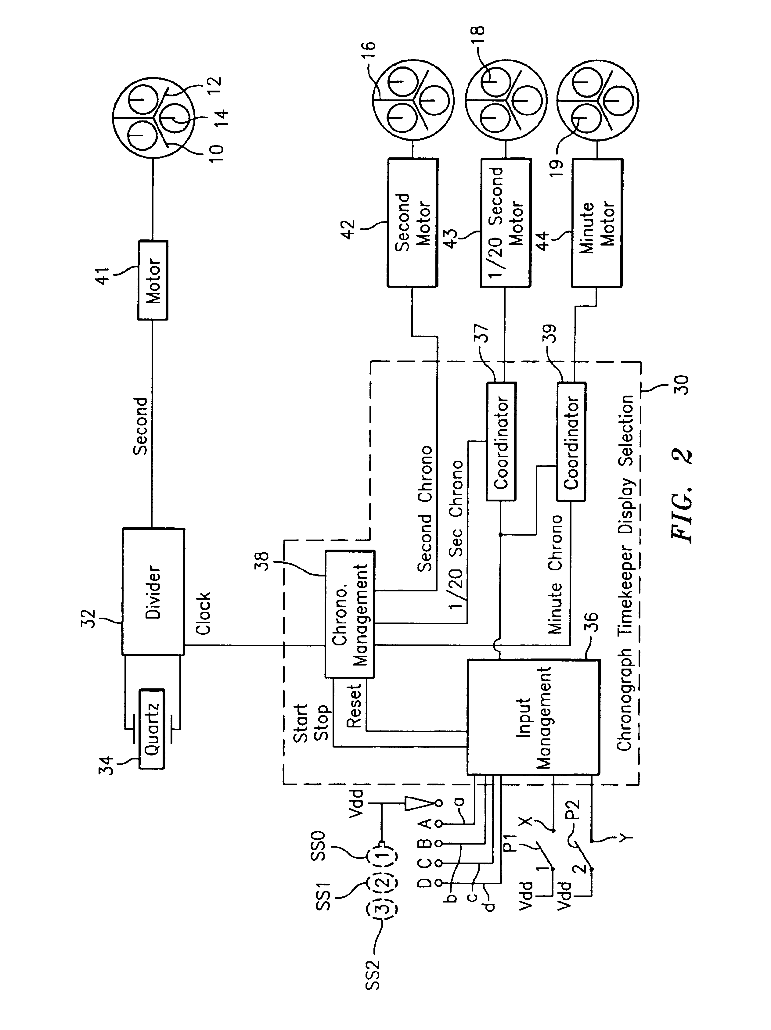 Mode selecting assembly for a timepiece