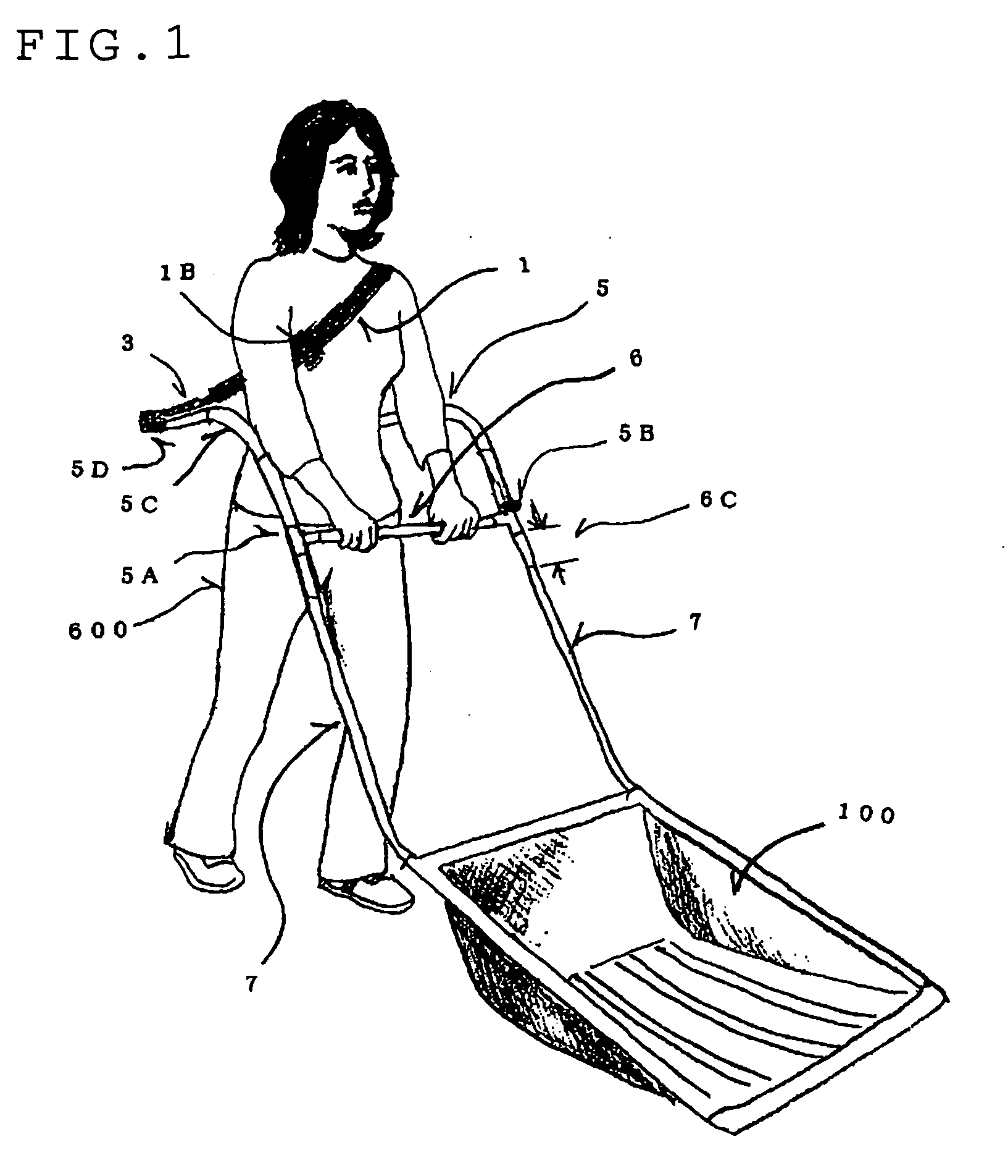 Shoulder-Belt-Traction Hand-Push Tool