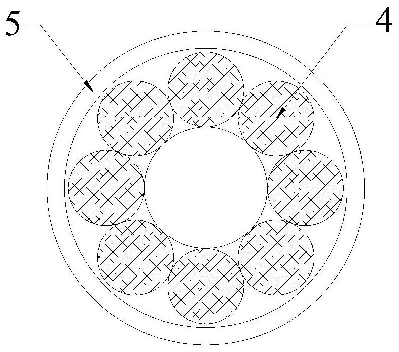 A grout-stopping device and a grouting anchor cable hole-sealing and grout-stopping method