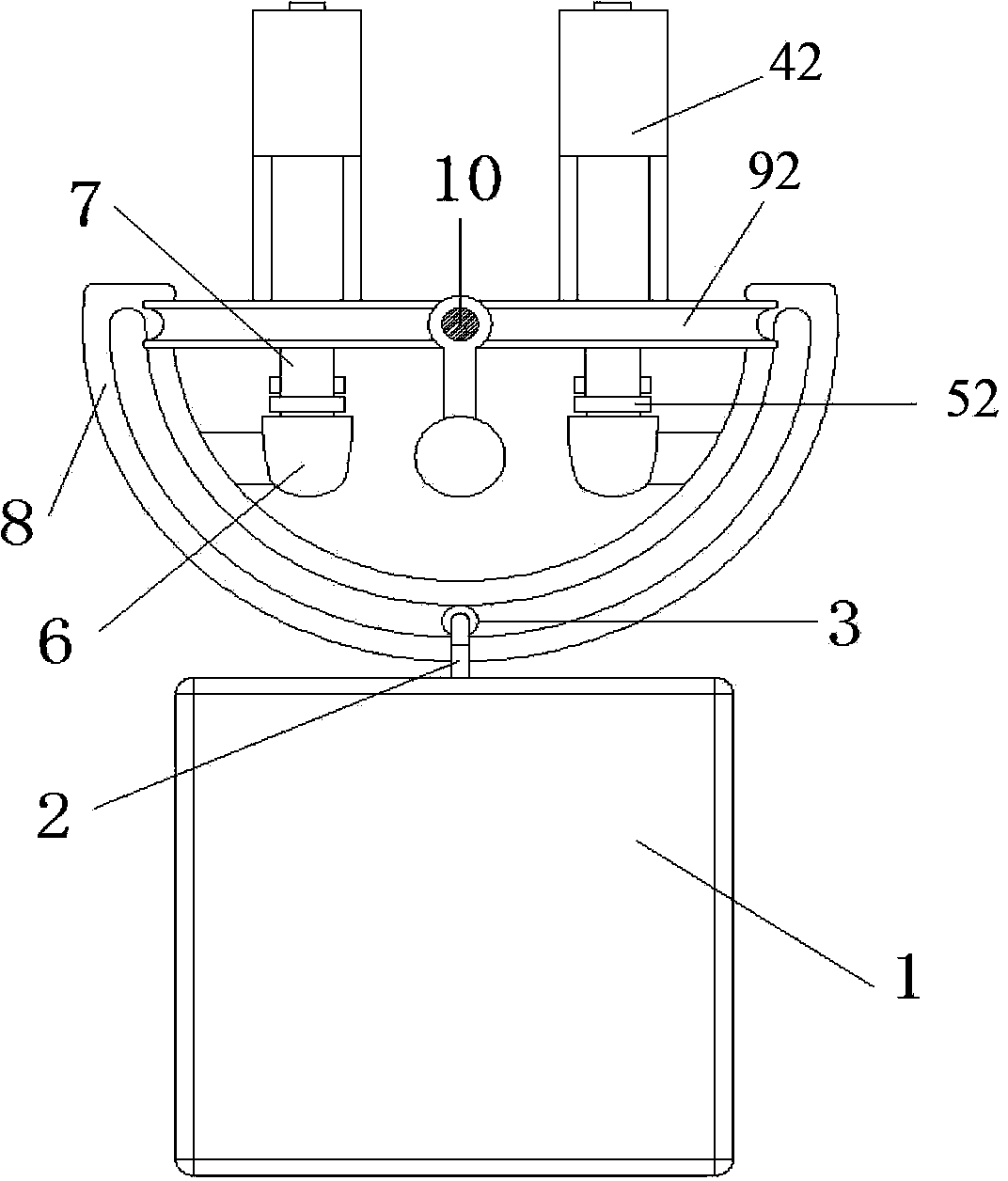 Travelling mechanism of inspection robot for realizing obstacle crossing