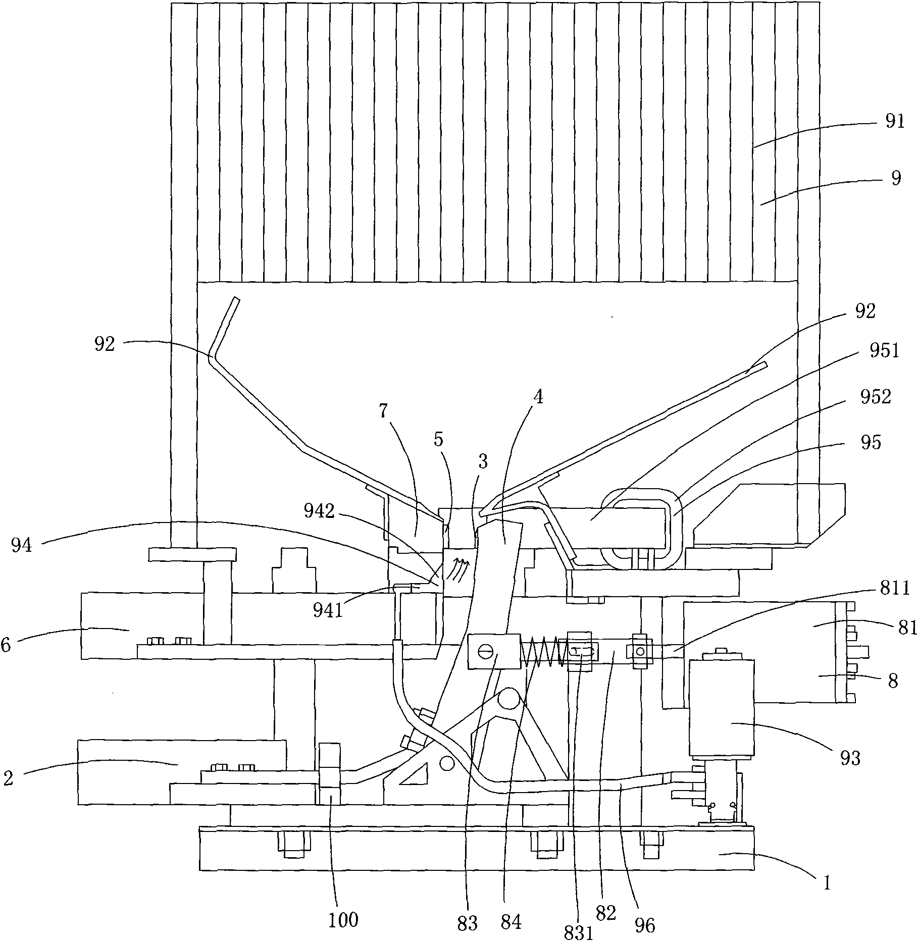 Gas blast arc-quenching type AC permanent magnet intelligent circuit breaker