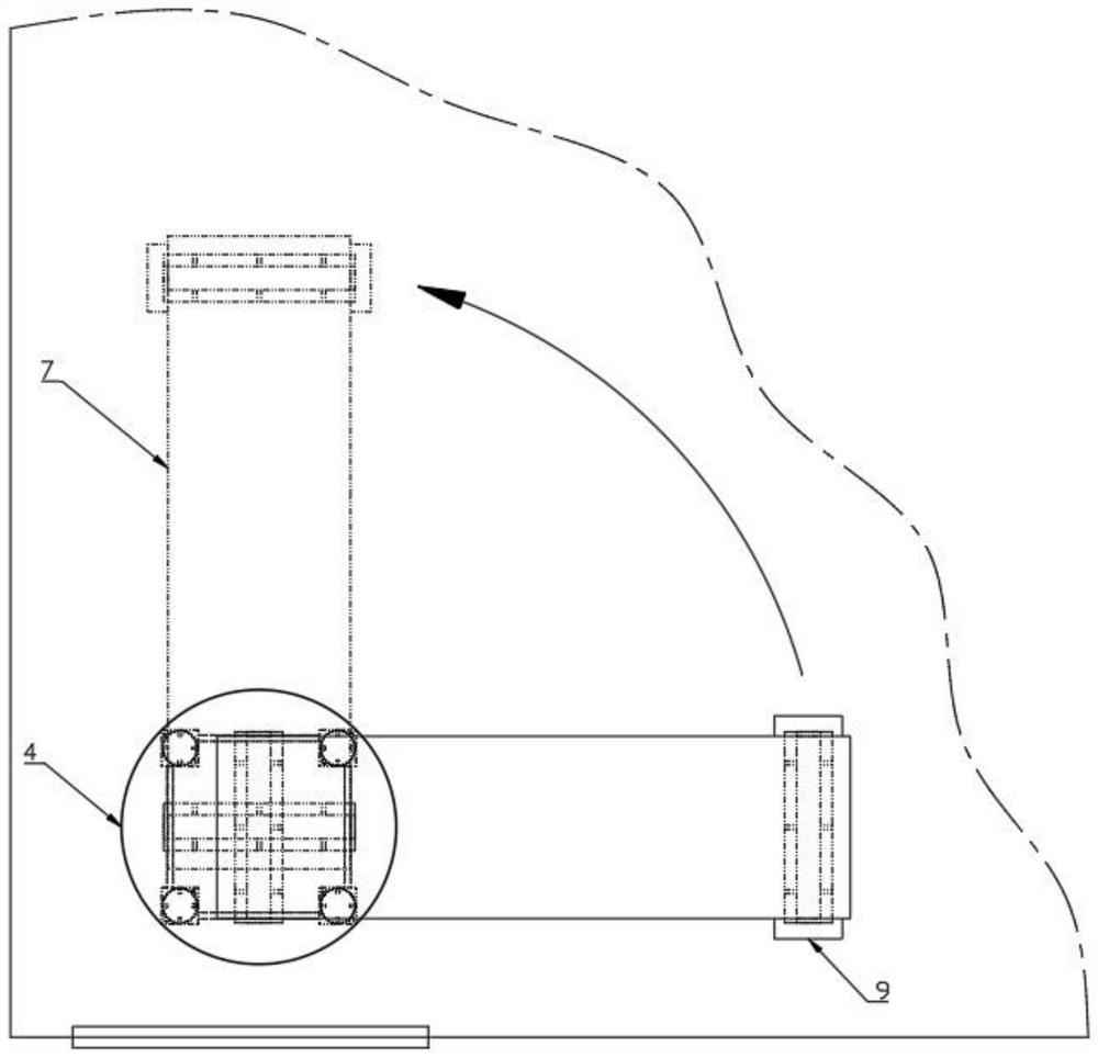 Bearing turntable for steering of large pressure vessel