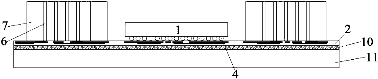 FC chip system stacked fan-out package structure and preparation method thereof