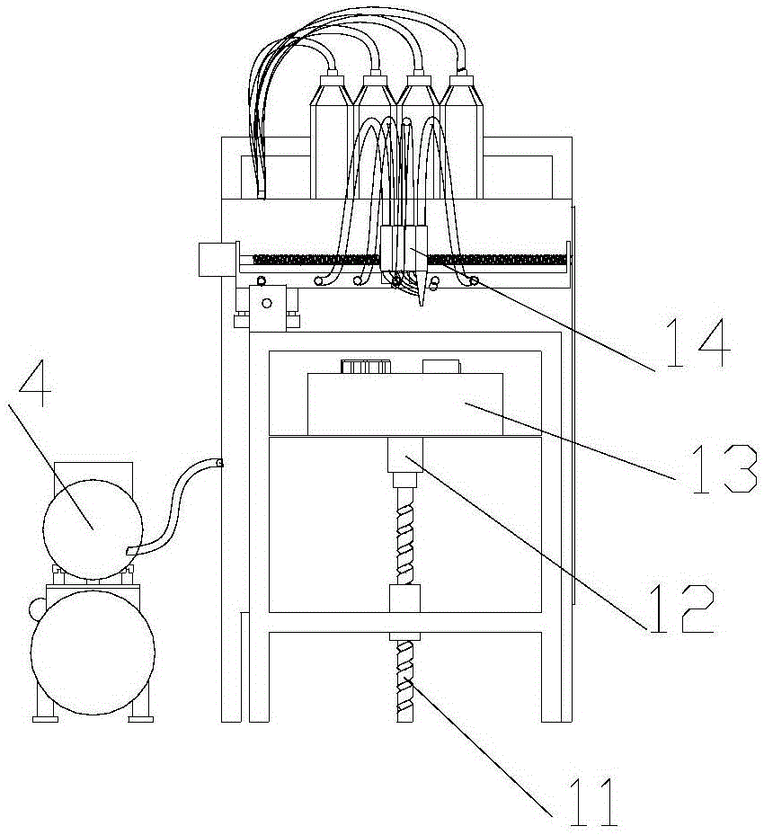 Cake decorating color printing device and control method thereof