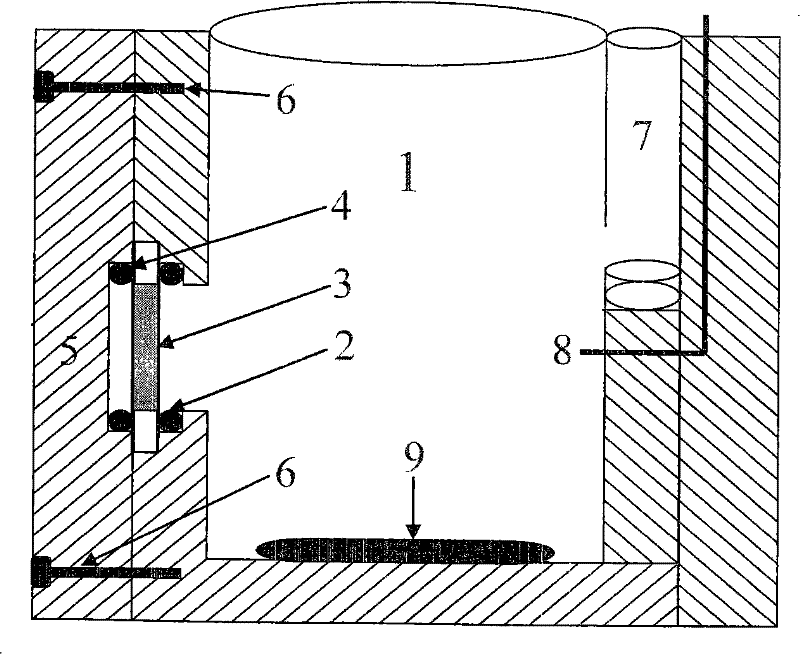 Electrolytic cell for quartz crystal microbalance / electrochemical quartz crystal microbalance