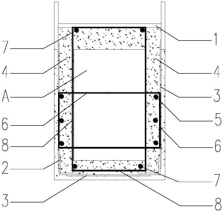 Reinforcing structure for reinforcing concrete column beam and reinforcing construction method of reinforcing structure