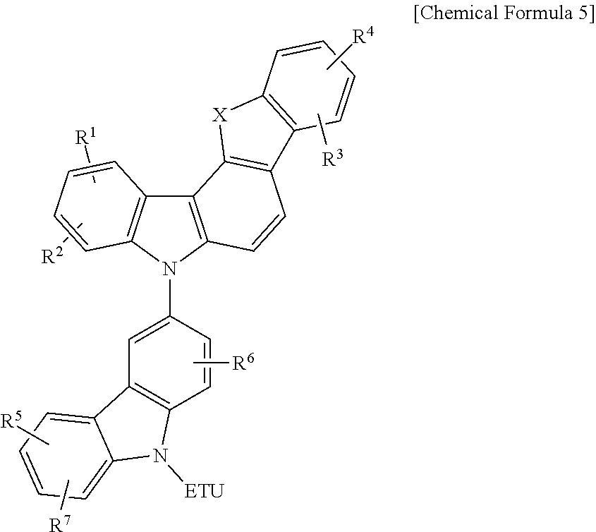 Compound for an organic optoelectronic element, organic light-emitting element comprising same, and display device comprising the organic light-emitting element