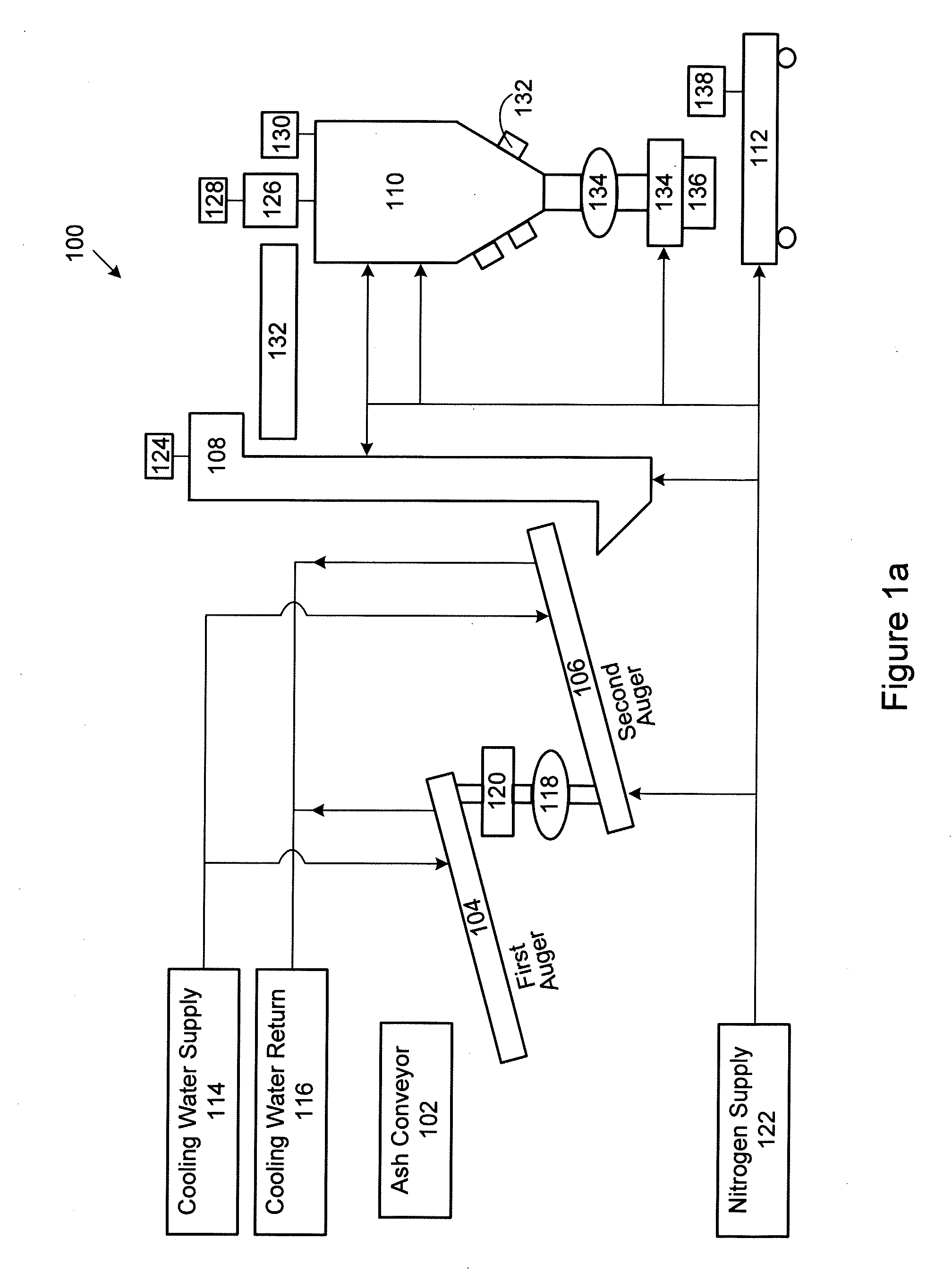 Cooling system for carpet/wood ash