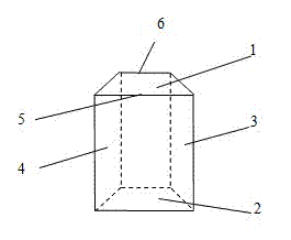 Hexagonal prismatic light wave band hidden device constructed by utilizing anisotropic medium