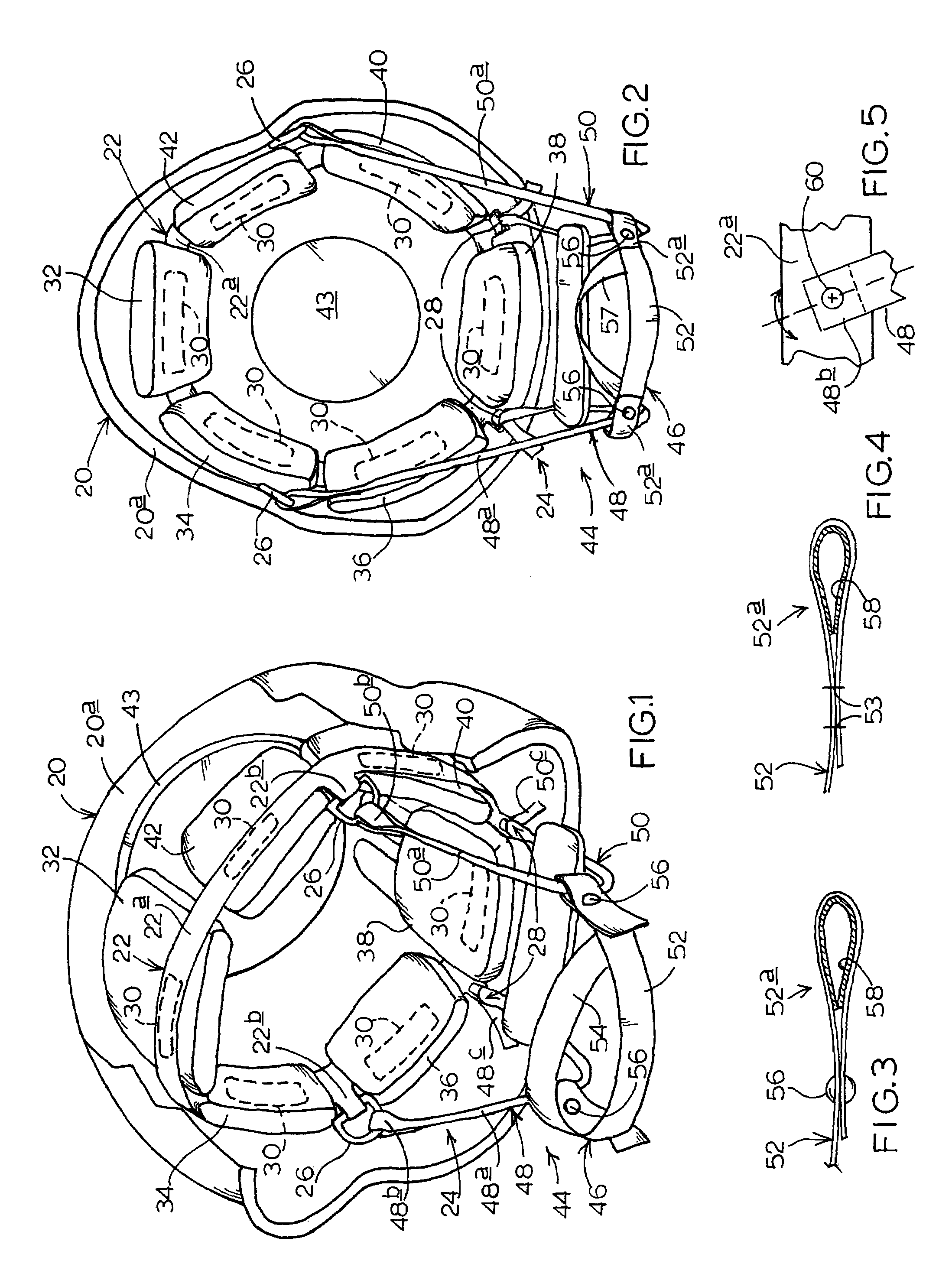 Self-balancing, load-distributing helmet structure