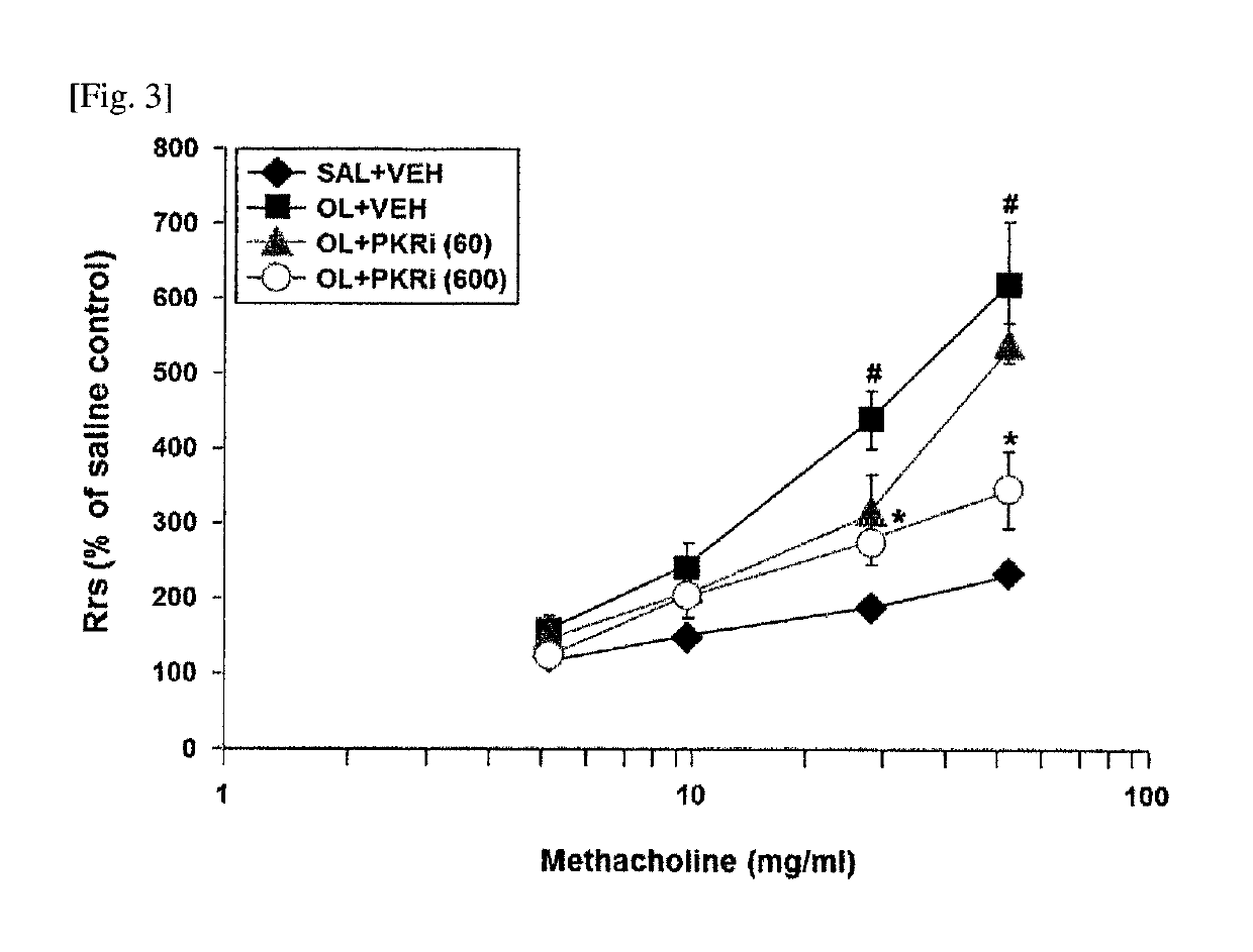 Composition for prevention or treatment of bronchial asthma comprising PKR inhibitor as active ingredient