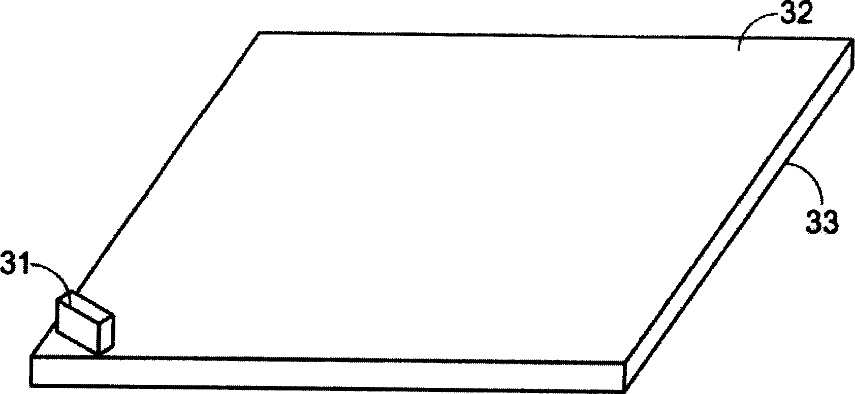 Luminous source structure for flat display