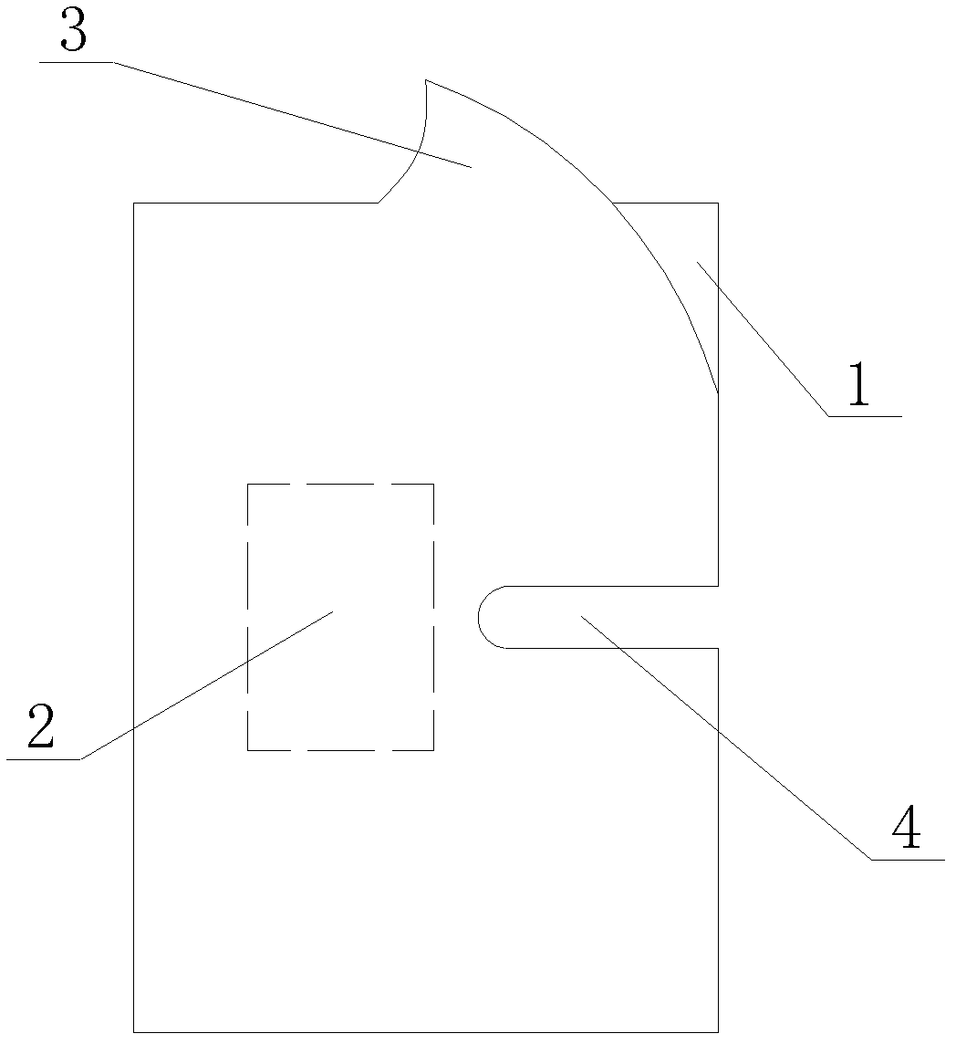 Dressing plaster provided U-shaped notch