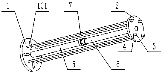 Coaxiality adjusting-correcting method for long shaft coupler