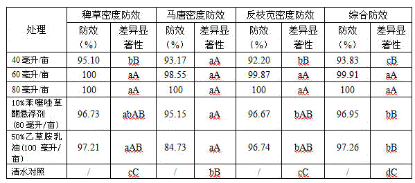 Herbicide composition with broad-spectrum synergistic weeding effect